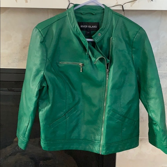 3/4 arm length green River Island Jacket - Picture 1 of 3